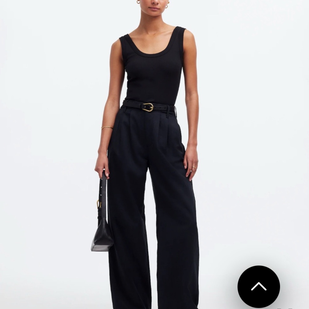 Madewell Black Wide-Leg Pants